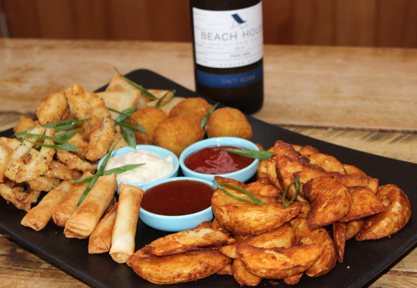 $49 for a Hot Platter & Bottle of Beach House Wine (value up to $85) Valid Wednesday to Saturday