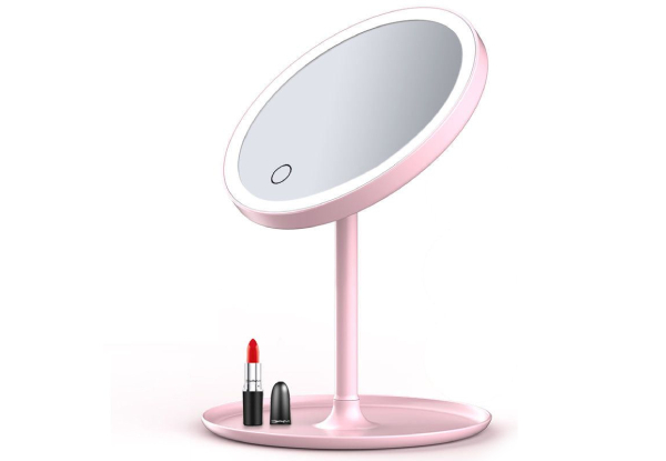 Chargeable Makeup Mirror with Three Colour Lights - Two Colours Available