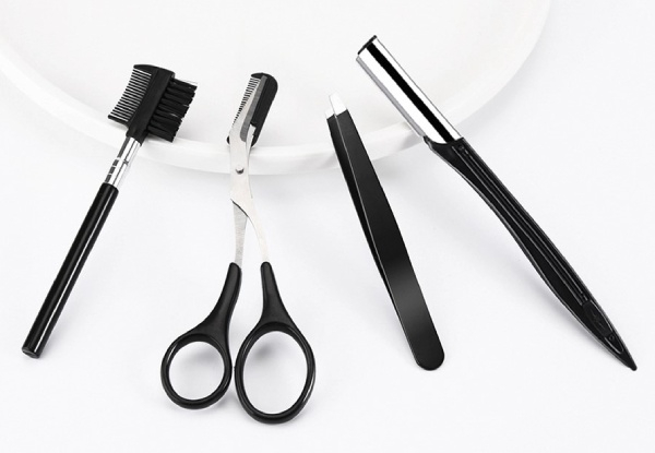 Four-Piece Eyebrow Trimming Set - Option for Two Sets Available