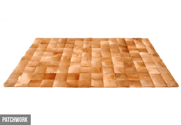$89 for a Genuine Calf Hide Rug or $499 for a Large Genuine Cowhide Rug or Patchwork - Pick-Up in Christchurch