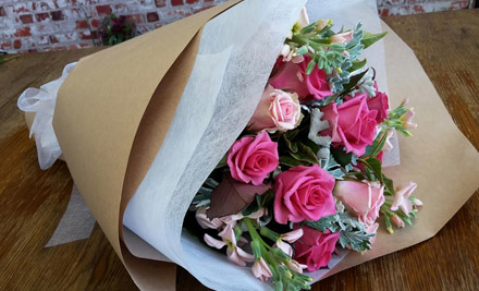 $35 for a Posie-Style Bouquet of 10 Roses incl. Delivery (value up to $60)