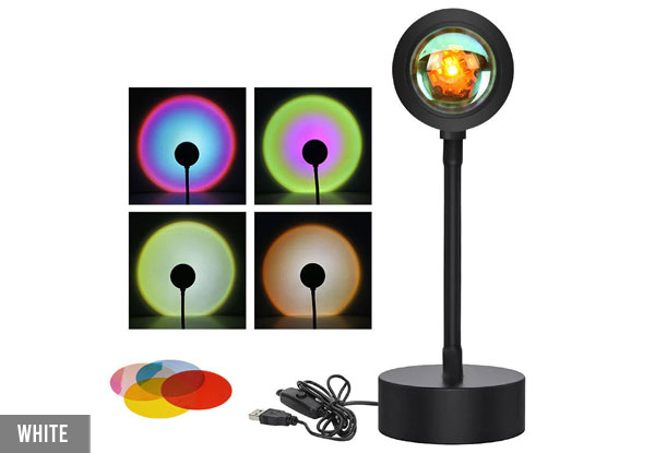 Four-in-One Sunset Projection Night Light - Three Colours Available