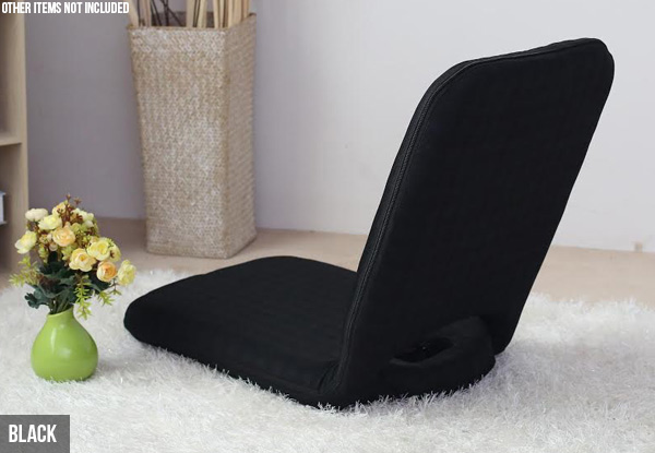 High-Backed Portable Floor Chair - Four Colours Available & Option for Two