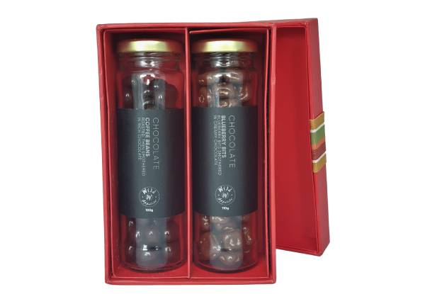 Chocolate Coated Coffee Beans & Blueberries Gift Box