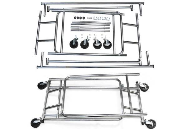 Heavy-Duty Industrial Double Rail Clothes Rack