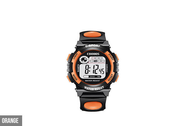 Water Resistant Sports Watch - Three Colours & Two Sizes Available
