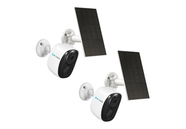 Wireless Security Camera with Solar Panel Battery - Option for Four-Pack