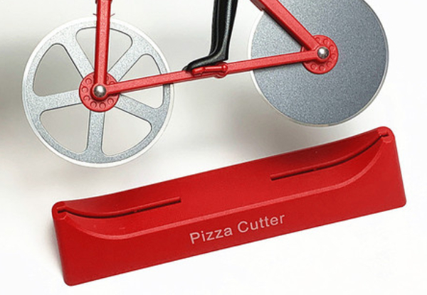 Stainless Steel Novelty Bicycle Pizza Cutter - Two Colours Available