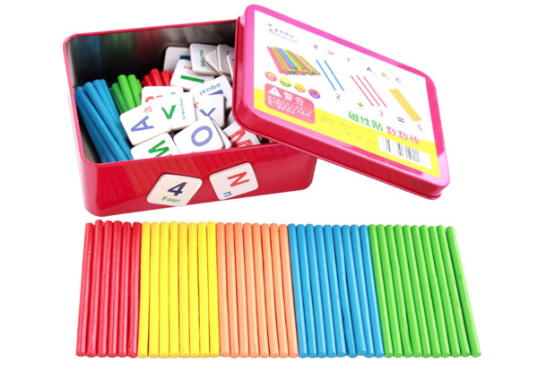 Mathematics Teaching Aid Magnetic Educational Toy with Storage Box