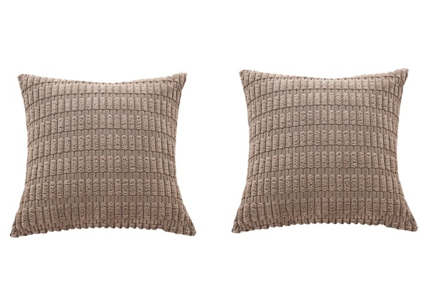 Two-Piece Throw Pillow Covers - Available in Three Colours & Option for Two-Set