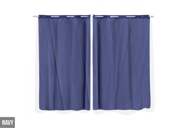 Pair of Blockout Curtains - Five Sizes & Five Colours Available