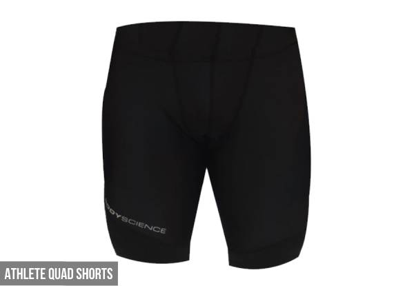 Athlete Quad Shorts Range - Options for Youth, Womens, Mens or Compression Calfies