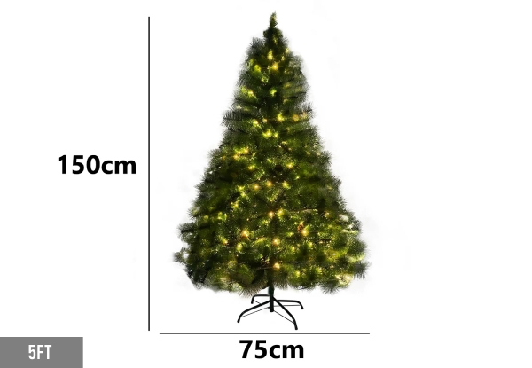 Christmas Tree with LED Lights - Three Sizes Available