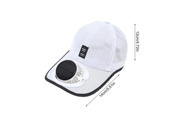 Solar Powered Rechargeable Fan Hat with Cooling Fan - Two Colours Available