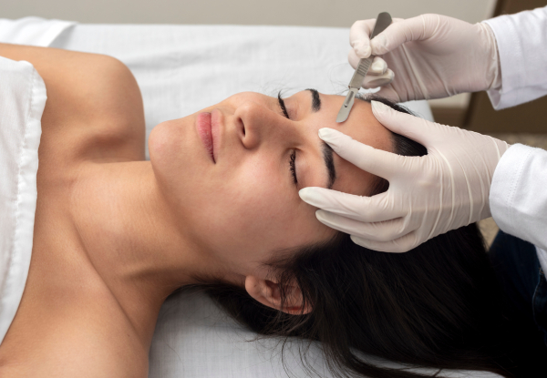 One Session Dermaplaning Facial Treatment with LED - Options for up to Three Sessions