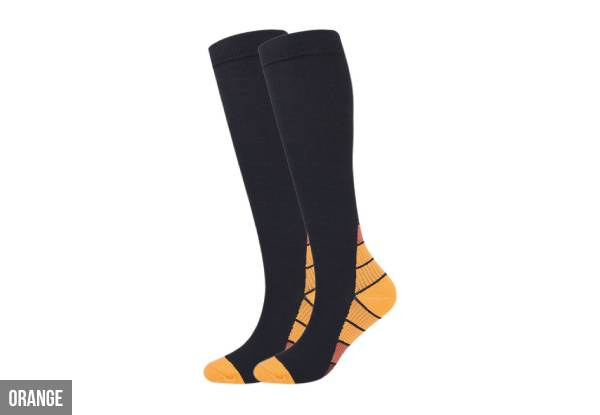 Pack of Three Pairs of Compression Socks - Two Sizes & Three Colours Available
