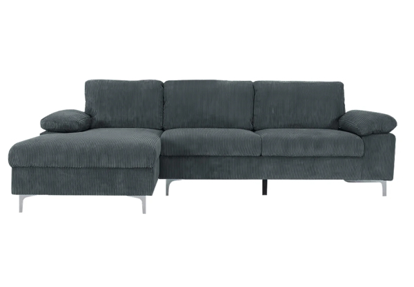 Kaveah Corduroy Sectional Sofa - Four Colours Available