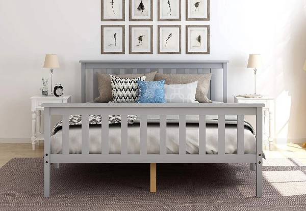 Hampshire Queen Grey Bed Frame