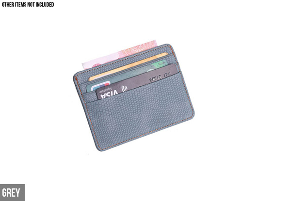 Slim Card Holder with ID Window - 10 Colours Available with Free Delivery