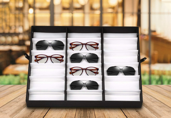 18-Slot Sunglasses Organiser Display Case