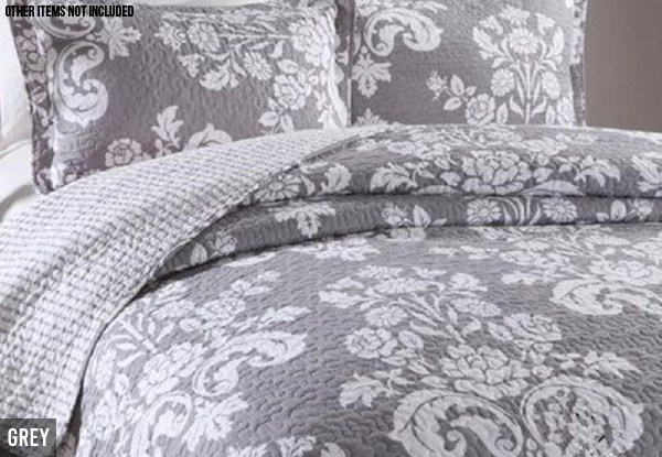 Three-Piece Queen/King Size Luxury Quilted 100% Cotton Coverlet Set - Six Designs Available