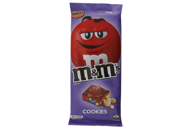 13-Blocks of M&M's Cookies
