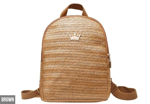 Straw Woven Travel Backpack - Two Colours Available
