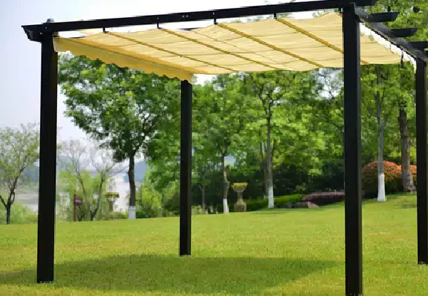 Sure Sheds Aluminium Pergola with Retractable Canopy