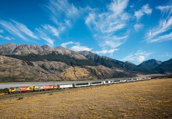 TranzAlpine Getaway Package for Two People incl. TranzAlpine Train Return, Rental Car Hire & Beachview Accommodation with Spa Pool Access, WiFi & Breakfast