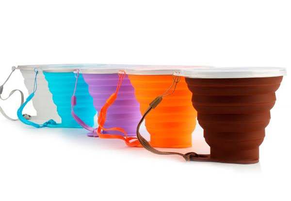 Silicone Folding Travel Cup - Five Colours Available