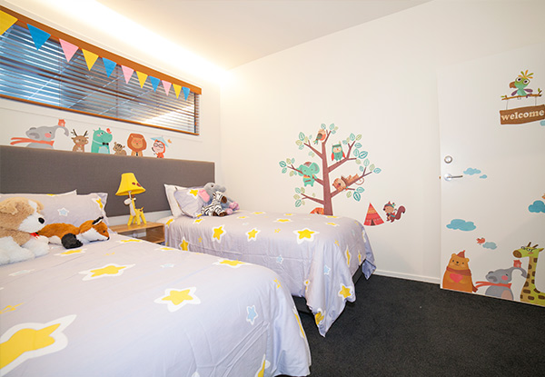 One-Night Summer Wellington Family Getaway for Four People in a Two-Bedroom Family Apartment  incl. Late Check-Out, $20 Chocolate Factory Voucher WiFi & Free Access to Les Mills - Options for Two or Three Nights Available