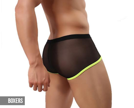 Revealing Pair of Men's Boxers or Briefs - Two Styles & a Selection of Colours Available