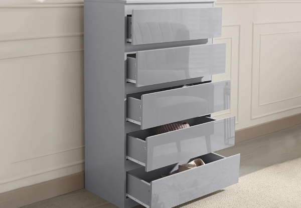 Serena Five-Drawer Chest - Three Colours Available