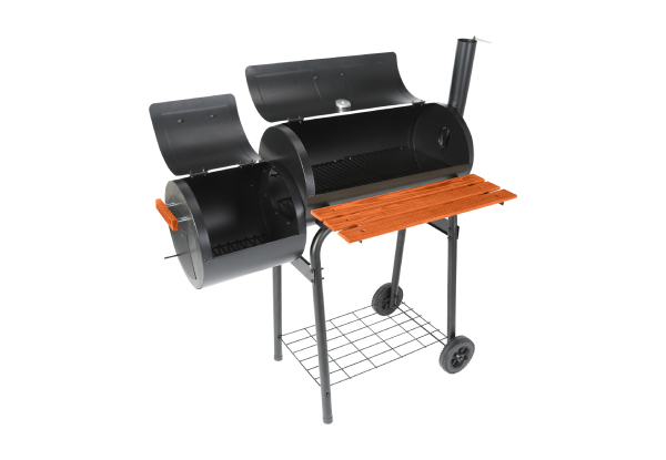 Quickfire Tennessee Charcoal BBQ & Offset Barrel Smoker