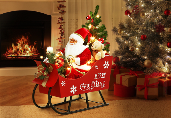 Solight LED Christmas Santa Sleigh with Music