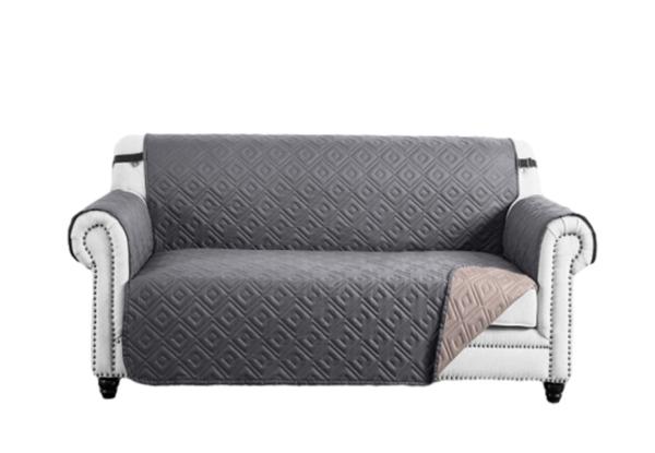 Water-Repellent Quilted Throw Couch Cover - Available in Three Colours, Four Sizes & Option for Two