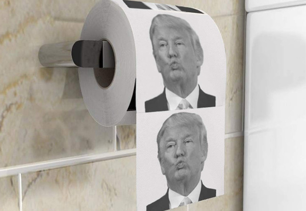 Three-Pack of The Presidential Donald Trump Toilet Paper Rolls - Option for Six-Pack