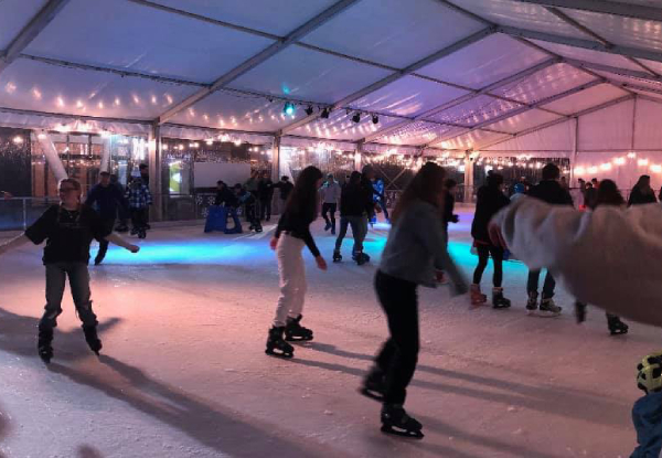 90 Minutes of Ice Skating on 100% Real Ice in the Magical Winter Land by the Wellington Waterfront incl. General Admission & Skate & Helmet Hire for One Adult  - Options for Children, Preschoolers or Family - Valid from 14th June 2025
