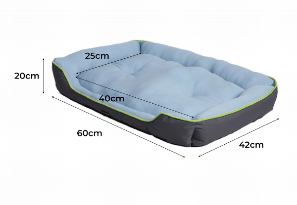 PaWz Pet Cooling Bolster Bed Mat - Five Sizes Available