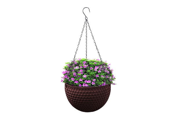 Hanging Resin Self-Watering Flower Pot - Available in Three Colours & Two Sizes