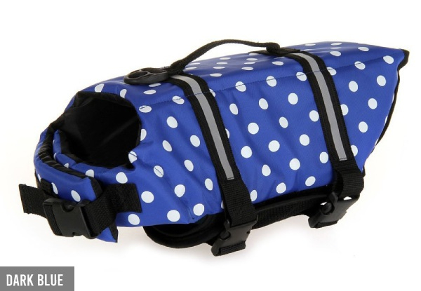 Printed Dog Life Jacket - Three Colours & Four Sizes Available