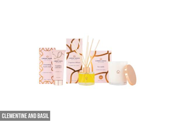 Linden Leaves Candle, Diffuser & Hand Cream Set - Two Scents Available