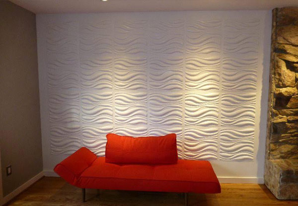 $79 for a 12-Pack of 3D WallArt Panels - Waves Design