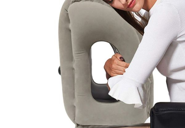 Inflatable Travel Pillow - Available in Two Colours & Option for Two-Pack