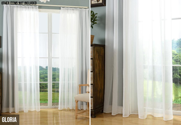 Sheer Ready-Made Net Curtains - Available in Two Styles & Six Sizes