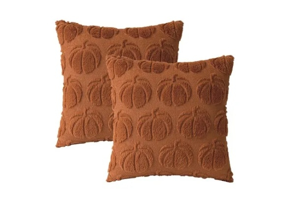 Two-Piece 45cm Pumpkin Accent Throw Pillow Covers