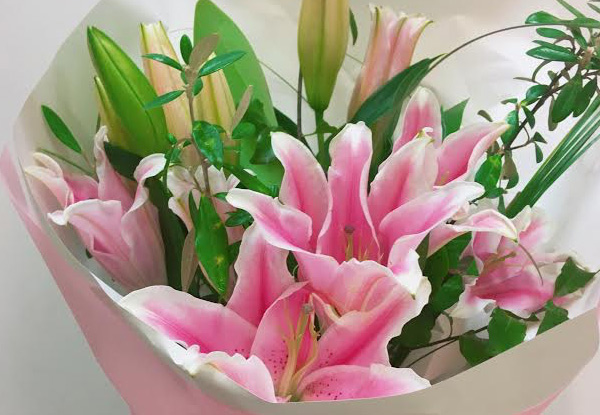 Lily Bouquet Arrangements for Every Occasion - Options for Rose, or Tulip, with Pick-Up or Delivery