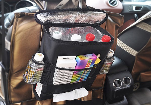 Insulated Car Multi-Pocket Storage Bag - Option for Two with Free Shipping