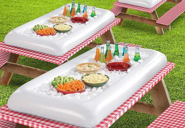 Inflatable Ice Serving Buffet Bar with Drain Plug