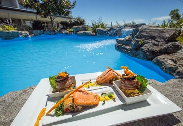 $179 for a Wai Ora Indulgence Package for Two incl. a 30-Minute Massage, Wai Ora Water Experiences, Welcome Drink & a Mokoia Shared Lunch for Two (value up to $289)